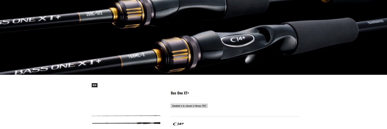 SHIMANO 23 BASS ONE XT+ 166M-2 Bait casting Rod versatile model