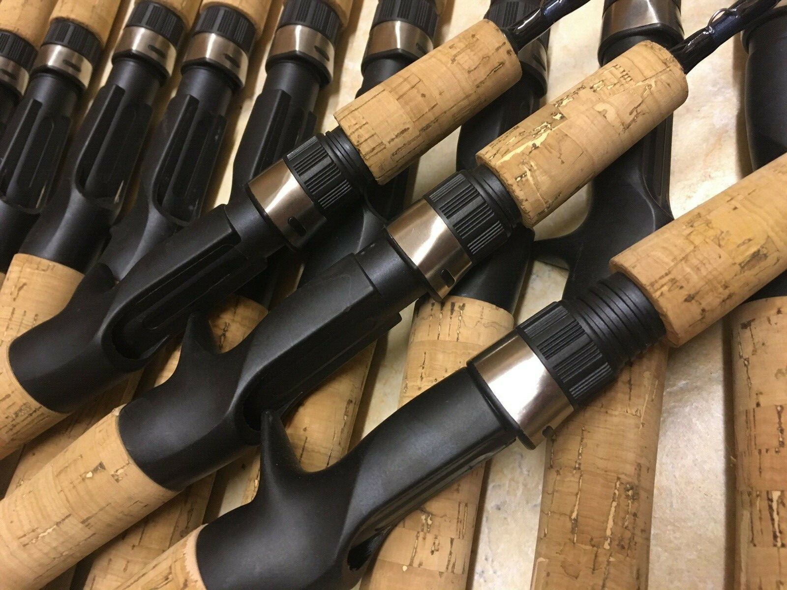 SALE (3) 4’6″ Shakespeare Micro Series Graphite UL Casting Rods Cork Handle Blue