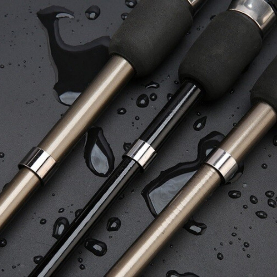 Mini Fishing Spinning Casting Rod 1.3-1.8m Telescopic Carbon Fiber Pole Sea Bass