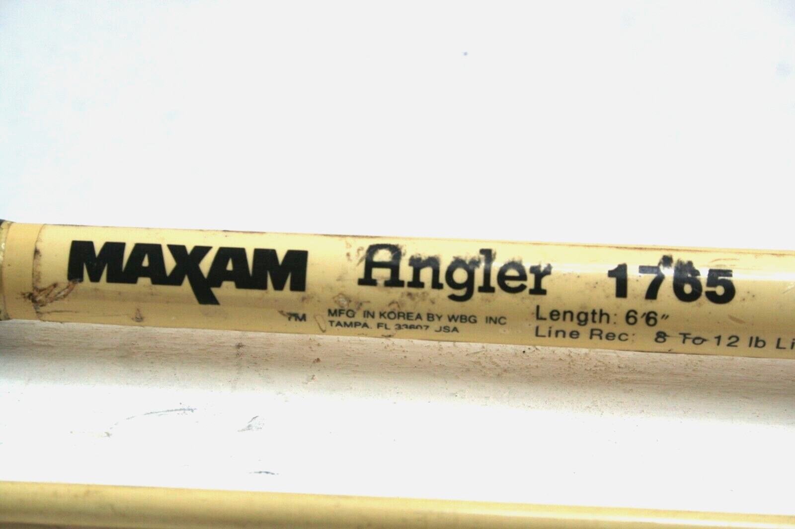 Rear Vintage MAXAM Angler Fishing Rod 6’6″ 8 – 12 LB 2 PC Rod Goood!!!