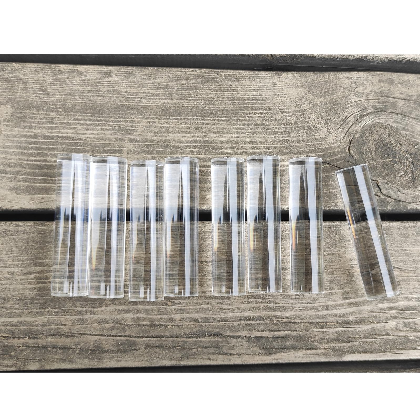 8 PCS 3/4 Inch OD x 3 Inch Long Clear Acrylic Plexiglass Plastic Dowels Rod