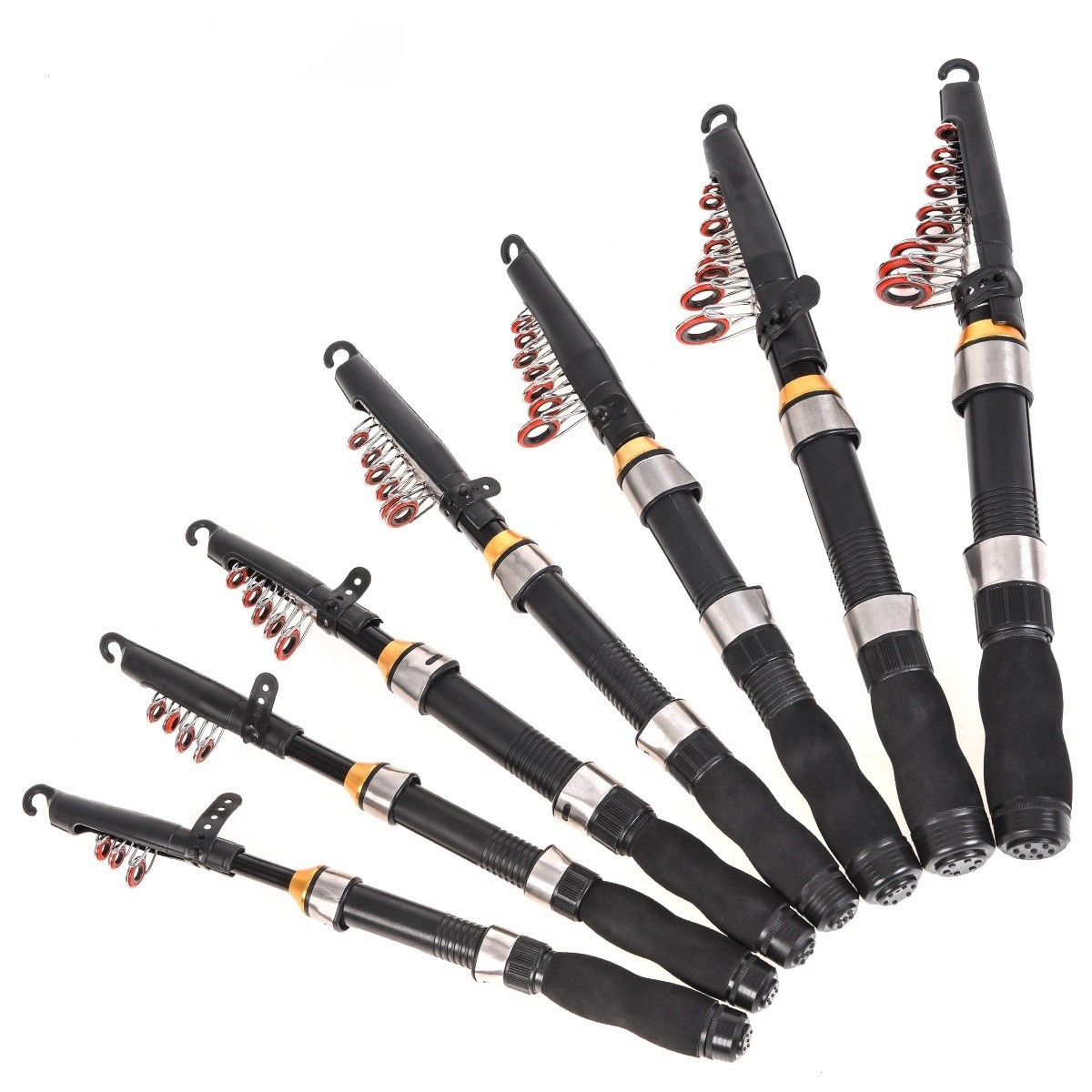 1.0m-2.3m Telescopic Fishing Rod with EVA Grip for Trout Super Short Portable