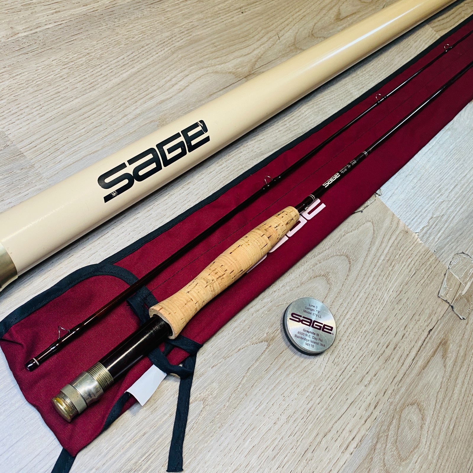 [Exc]Sage Graphite III GFL 379 LL 3wt 7’9″ Fly fishing rod w/Sock and Tube