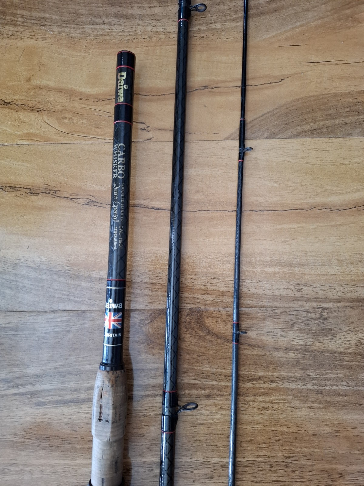 Daiwa Quiver Fishing Rod Carbo Whisker Advanced Harrier 11ft 9 3 Piece Coarse