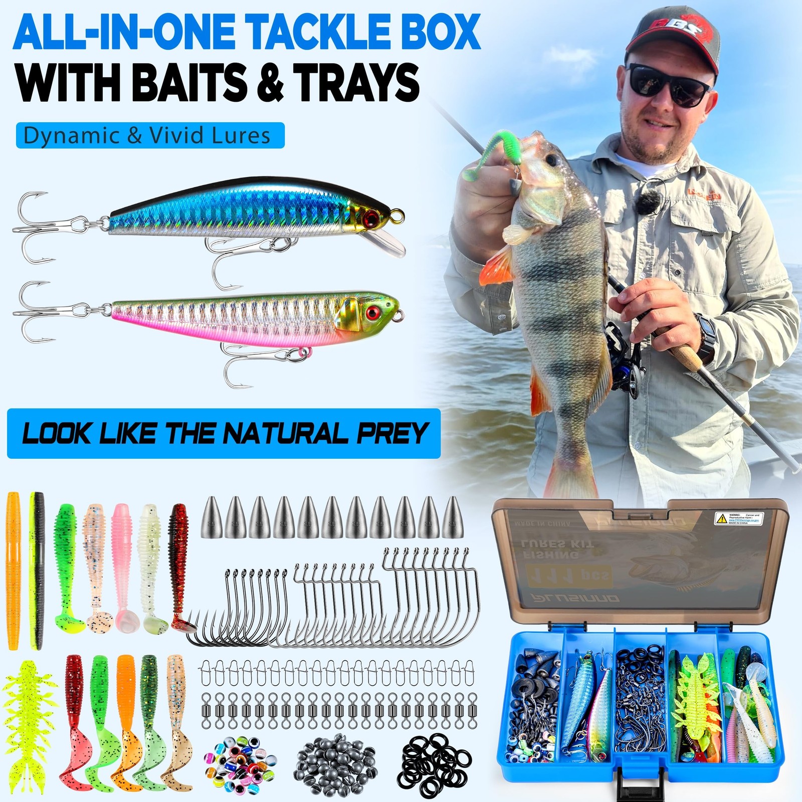 PLUSINNO Fishing Gear,Full Fishing Pole kit Include Fishing Rod and Reel Comb…