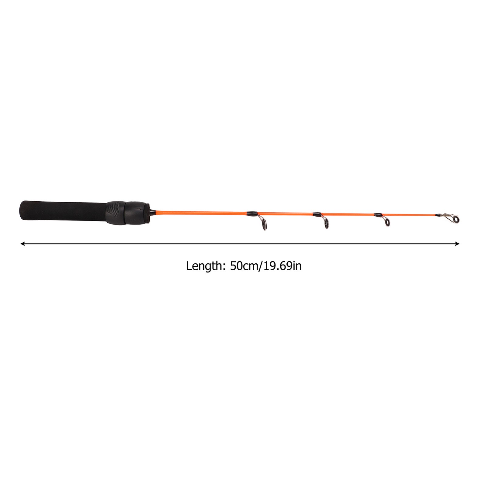 50cm Mini Ice Fishing Rod Short Portable Ice Fishing Pole With EVA Anti NEW