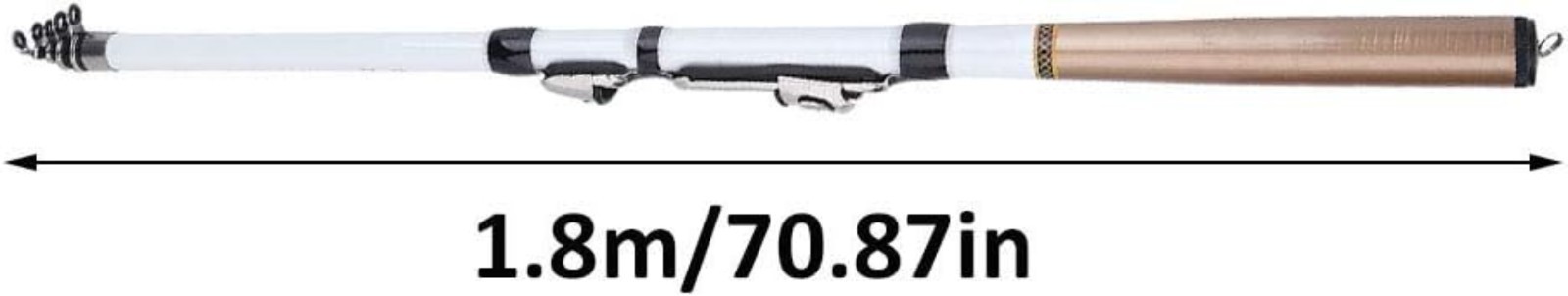 Telescopic Fishing Rod, High Strength Telescopic Fishing Pole Anti-Rust for R…