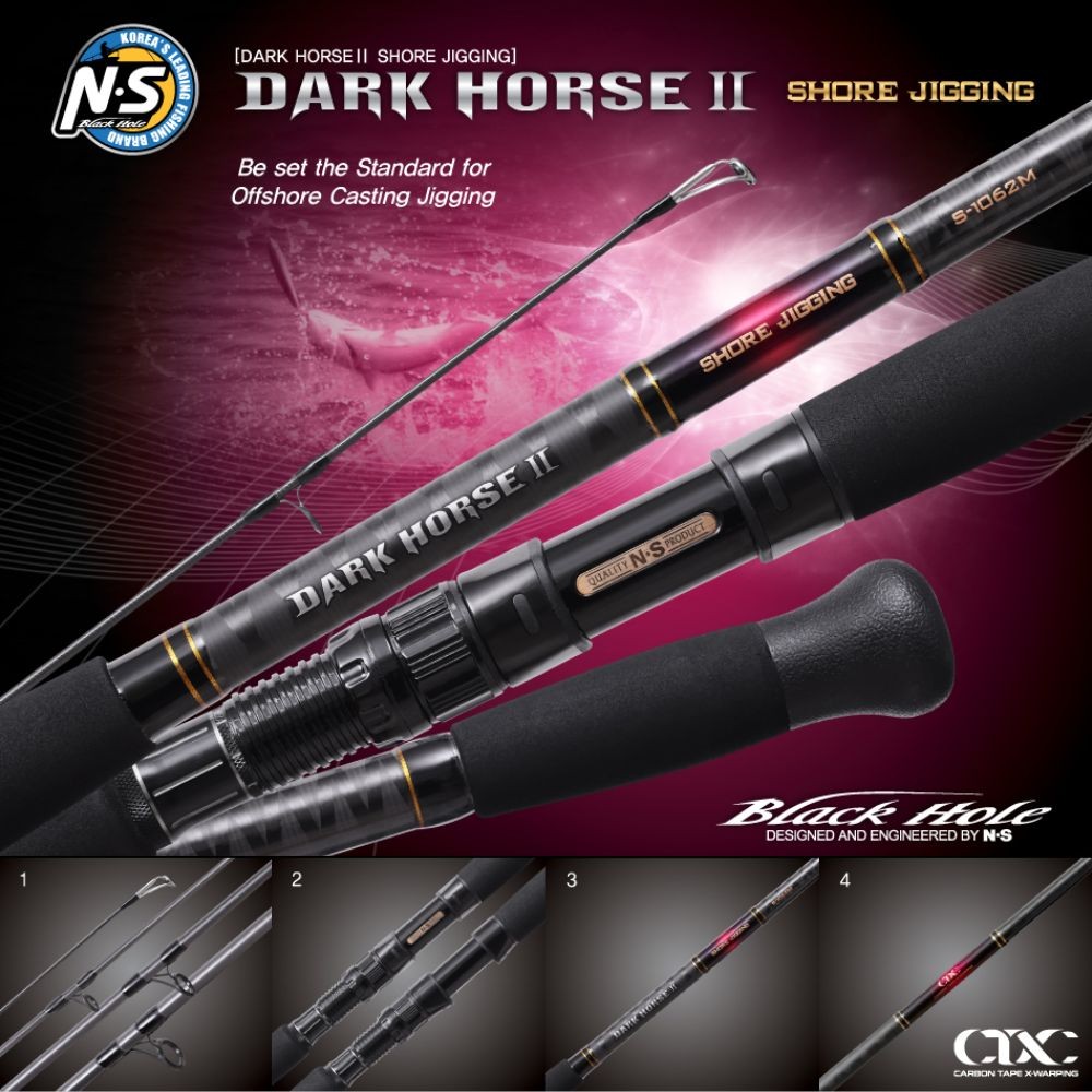 NS Black Hole Shore Jigging Rod DARK HORSE II S-962MH