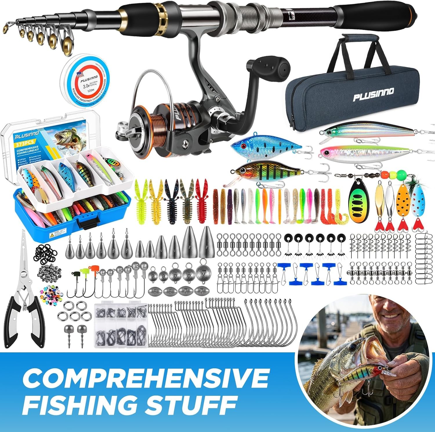 Fishing Gear – Telescopic Fishing Rod and Reel Combo with Tackle