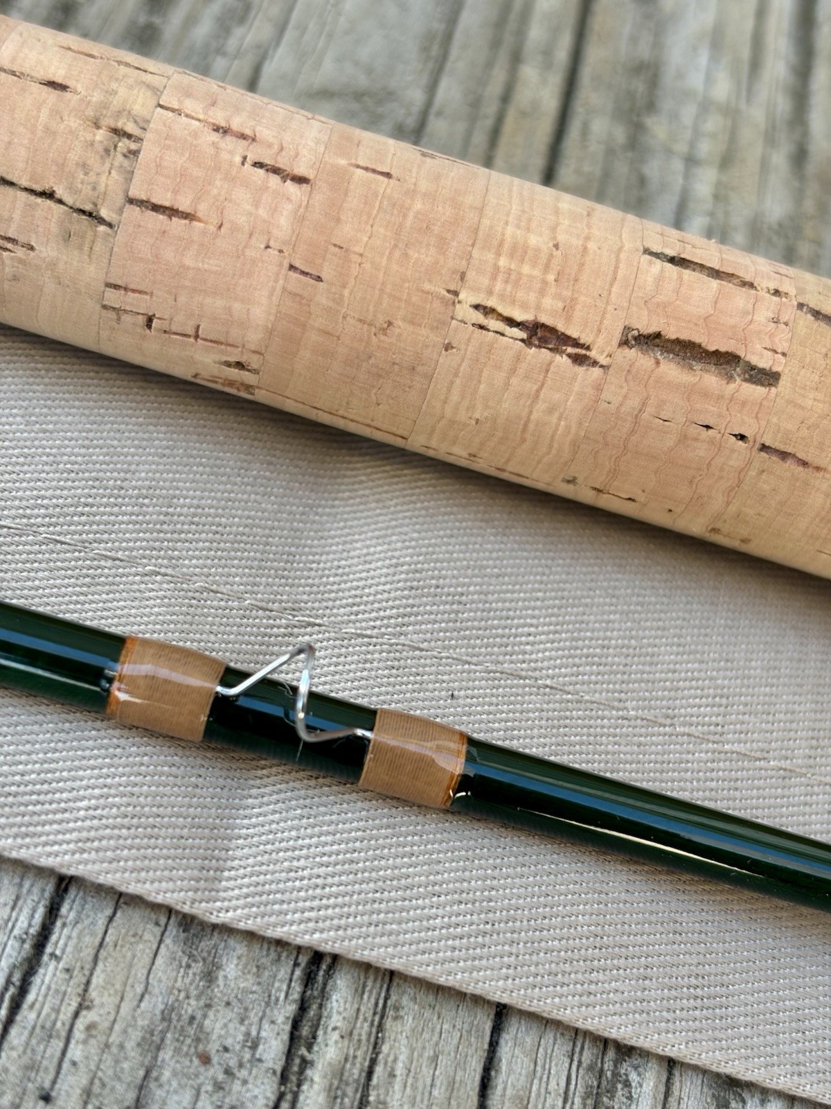 Custom Built Rainshadow 8ft 4 Wt Fly Rod. Agate Stripping Guide Custom Cork Grip