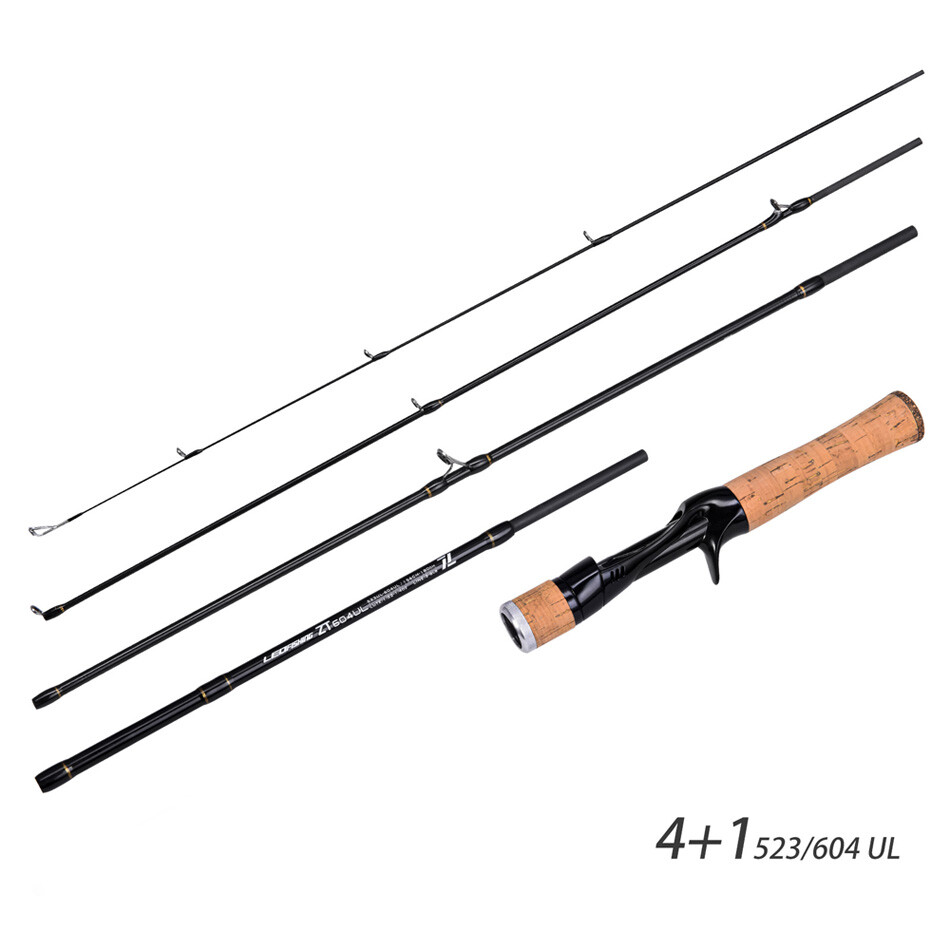 ZT Ultralight Spinning Rod 6′ Travel Fishing Rod Fast 2-6 lb Casting Rod 4+1pcs