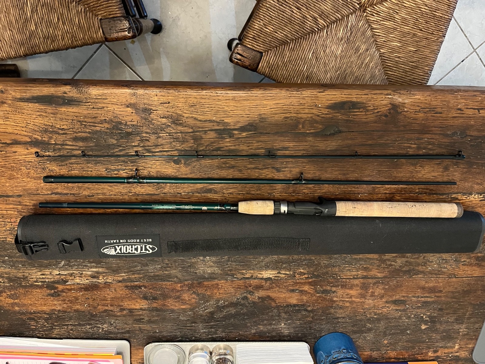 st croix tidemaster saltwater casting rod, 3 piece medium action