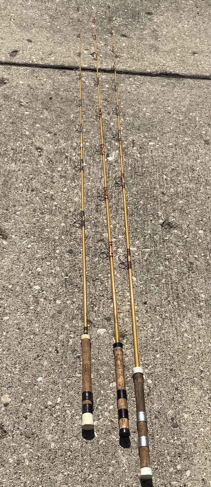 3 Vtg FENWICK, FL102-7 8.5 FT,FL90-5 7’3 1/2”,FL96-7 7’4 1/2”GLASS 2 PC ROD
