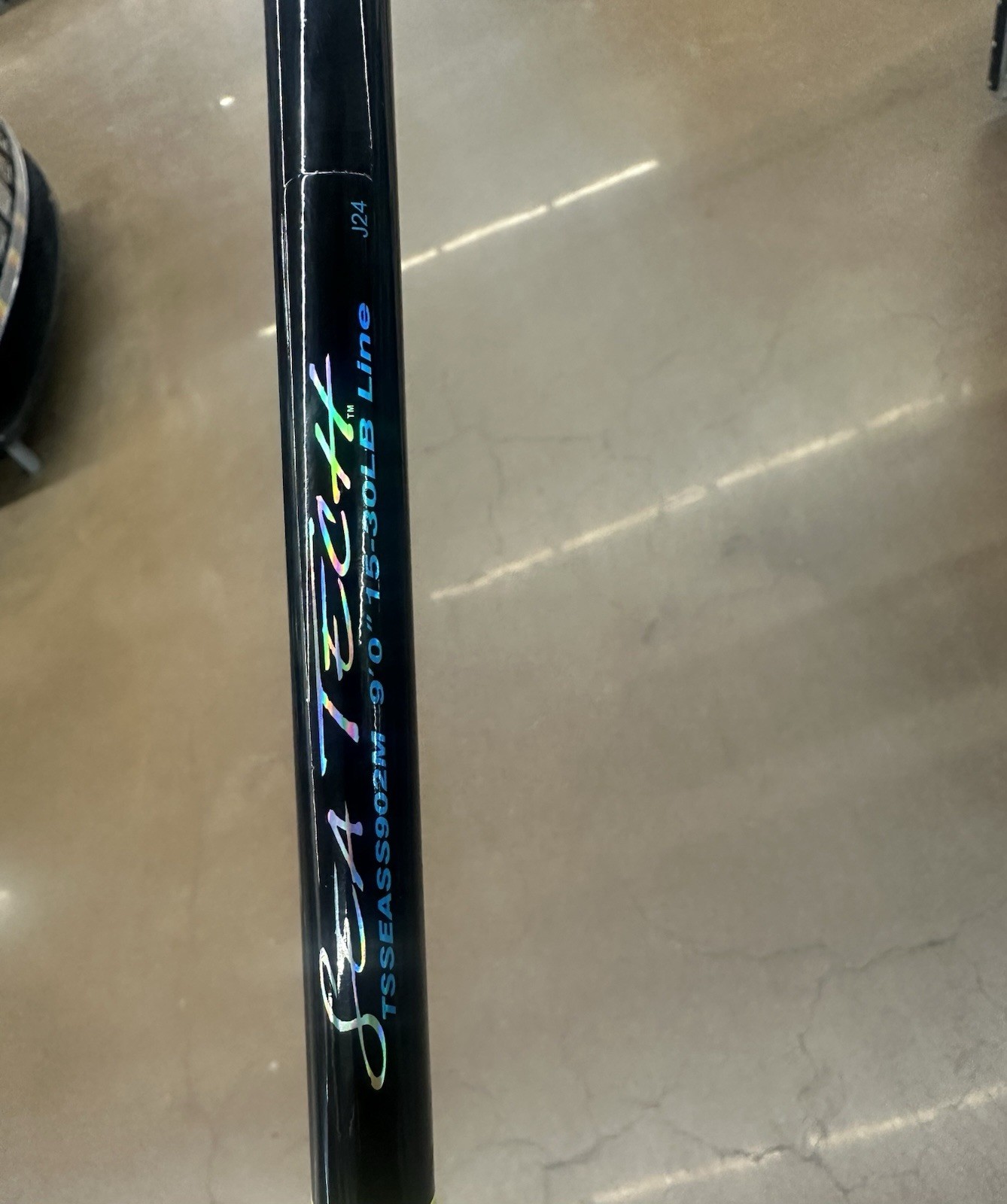 Sea Tech TSSEASS902M 9 ft Saltwater Fishing Rod 15-30 lb EVA Handle Black