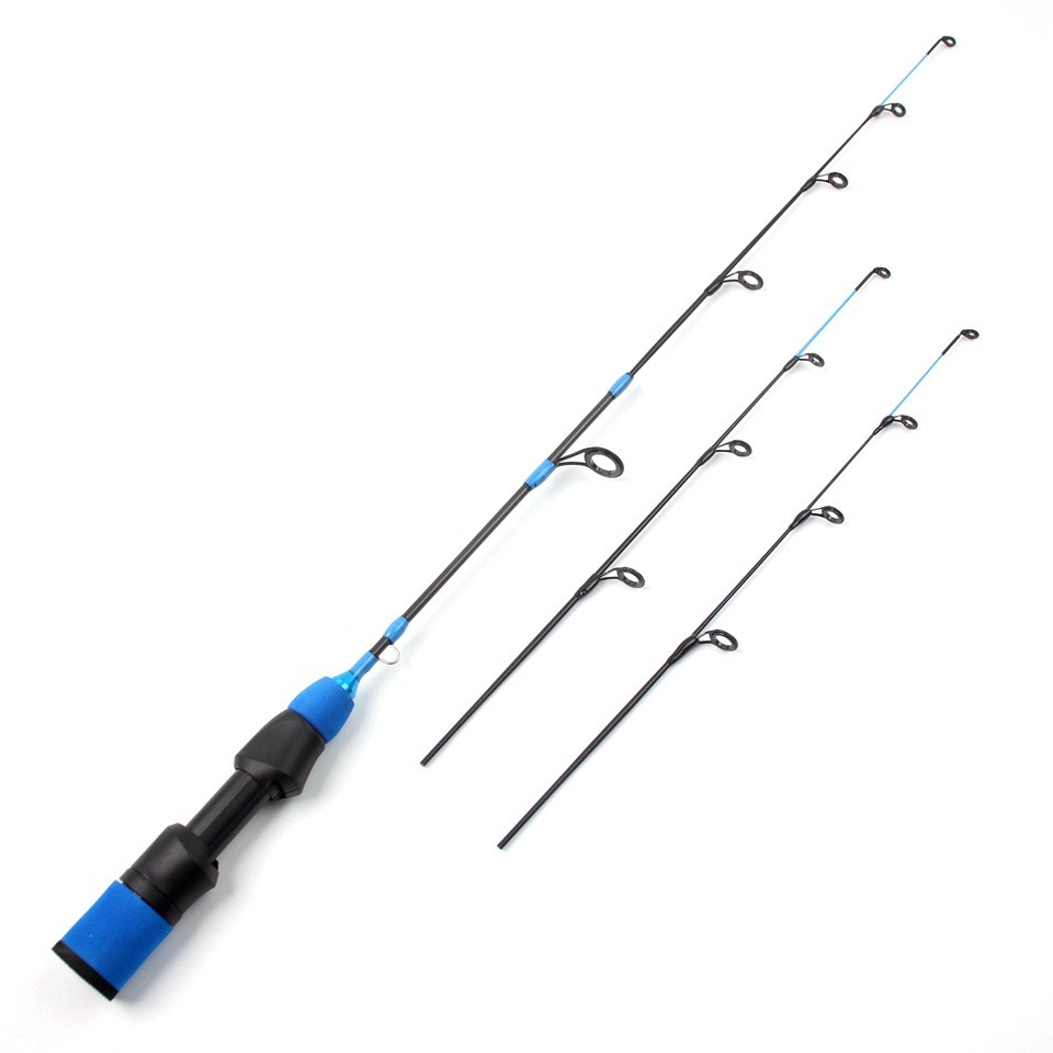 Ice Fishing Rod Carbon Fiber Fast Action Casting Spinning Travel Rod Carp 55cm