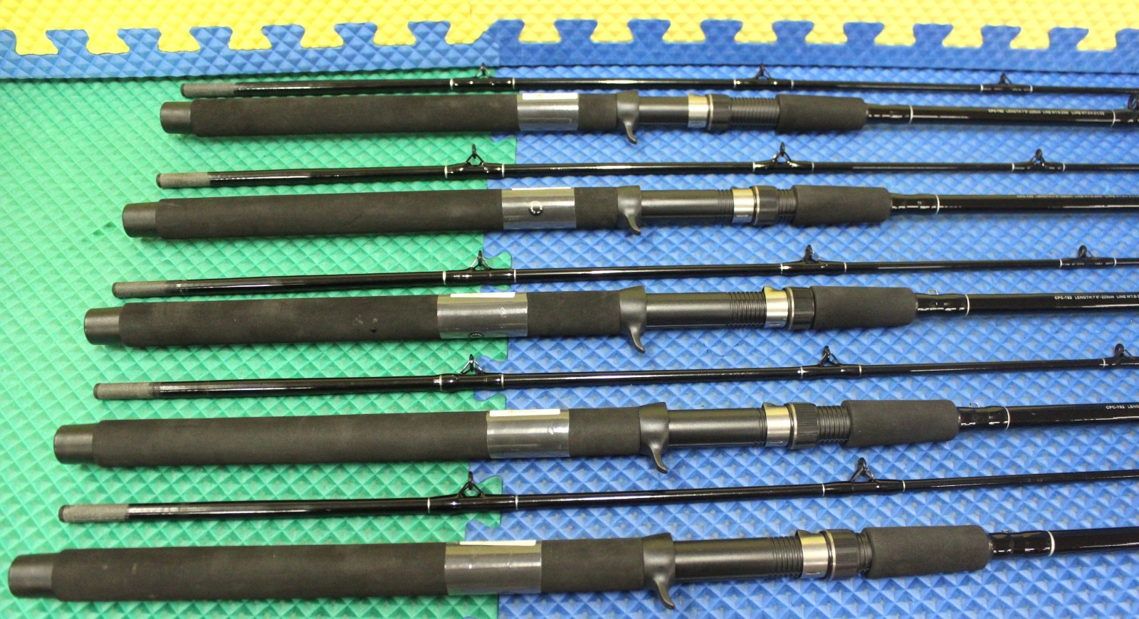 Okuma Black Classic Pro Conventional Trolling Rod Med 7′ 6″ 2Pc CPC-762 5-Pack