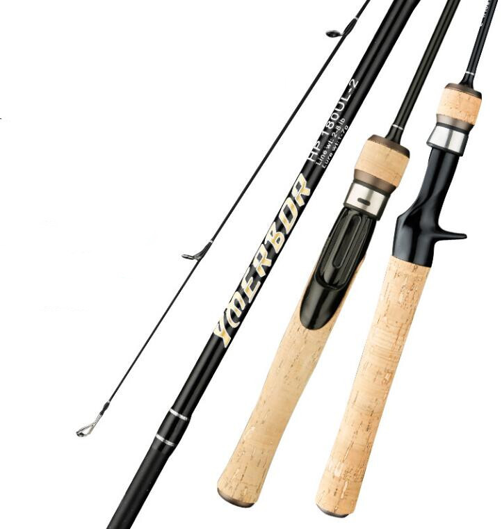 Fishing Rod Carbon Fiber Spinning/Casting Fishing Pole 1.68m/1.8m Bait Trout Rod