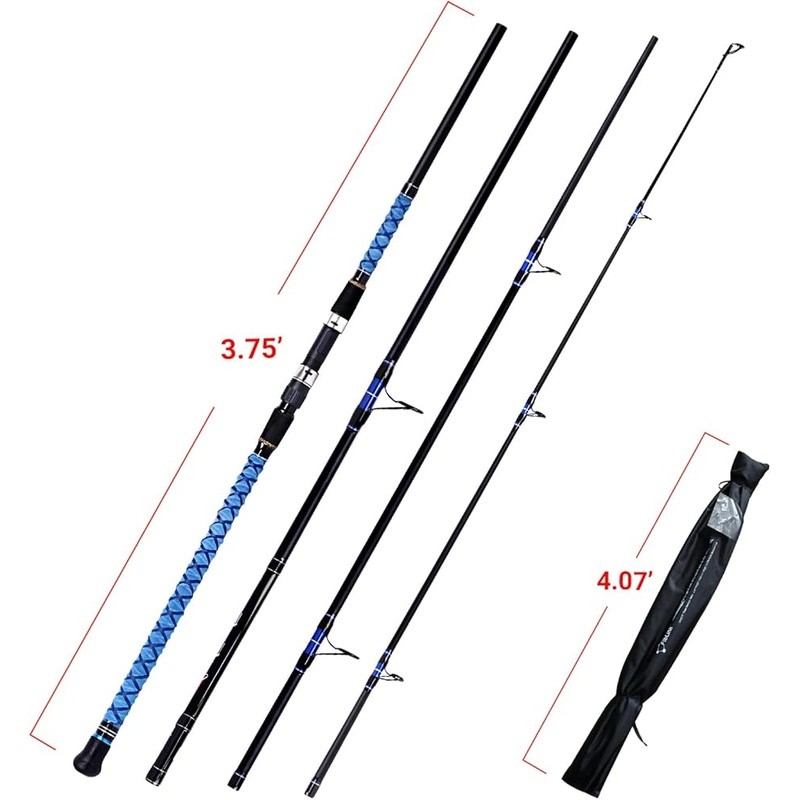 Carbon Fiber Surf Fishing Rod Travel Design Lightweight Sensitive Durable Guides