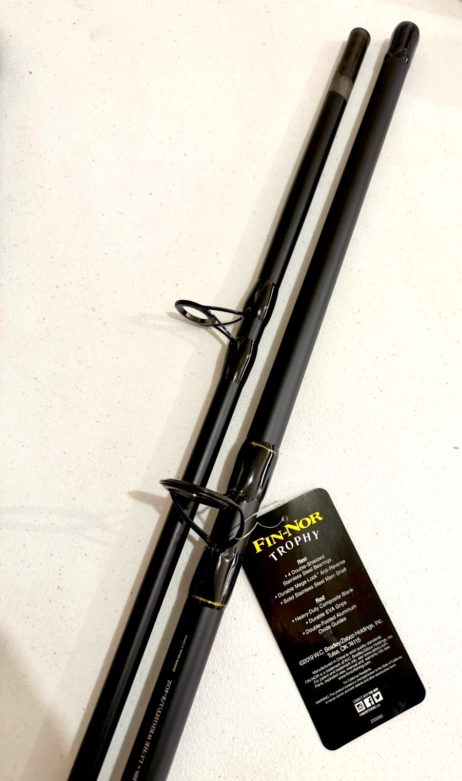 Fin-Nor TROPHY Spinning Fishing Rod – 2-pc Medium Heavy 7 ft 8 ft 10 ft Rods