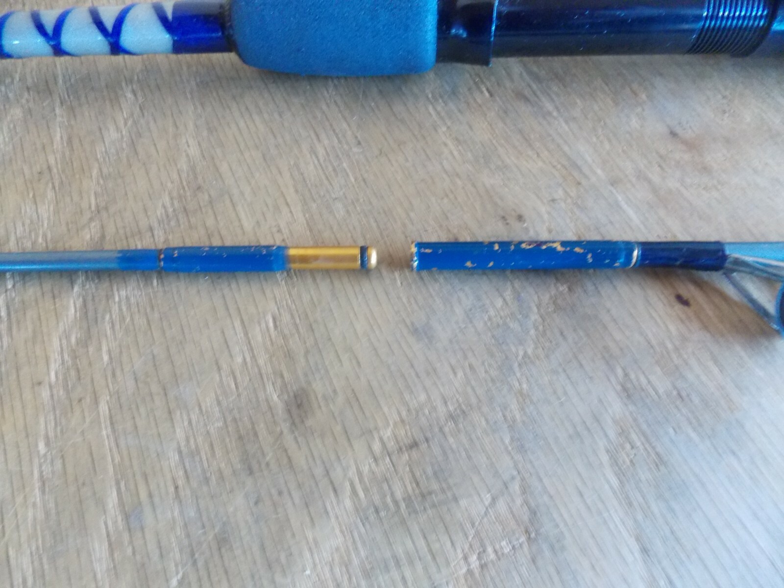 Vtg Garcia K5201 BLUE Spinning Rod Light Action Fast Taper 5’7″ (3Pc) 2/24