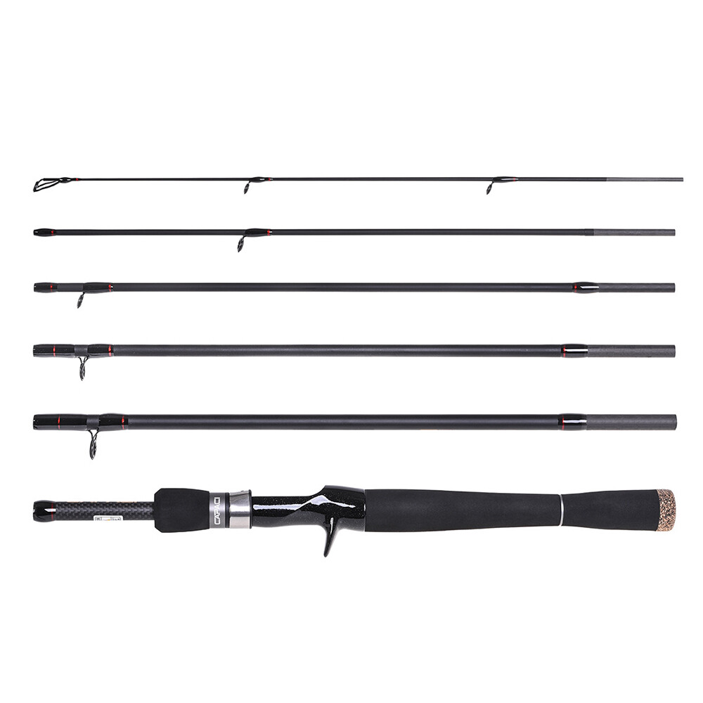 2.1m / 2.4m 6 Sections Carbon Casting Fishing Rod Lure Fishing Rod R1E7
