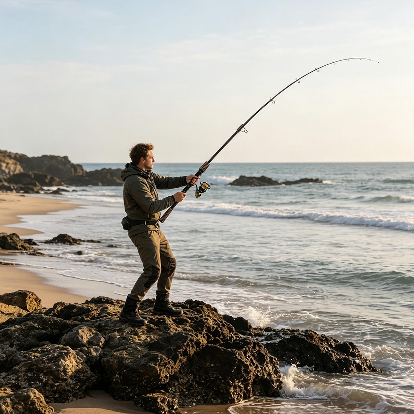 Portable Fishing Rod 180cm Lightweight Telescoping Pole Professional