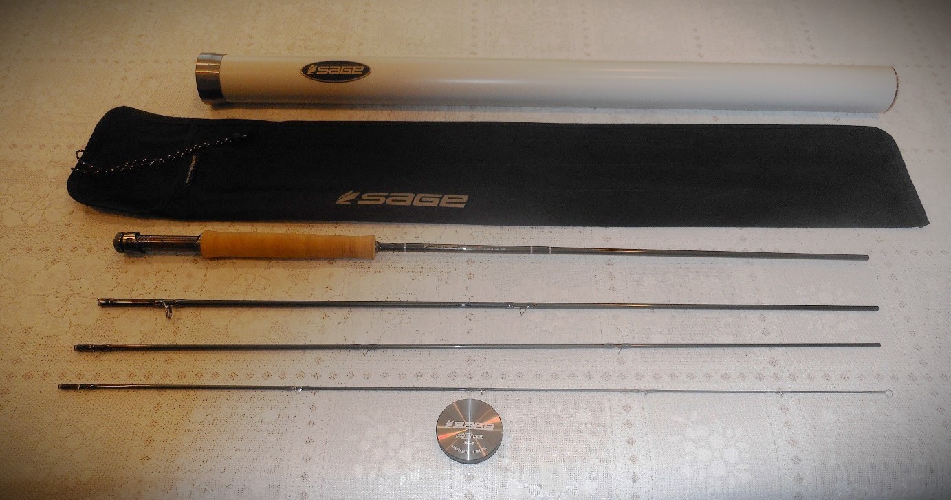 SAGE R8 CORE FLY ROD, 3 WEIGHT, 4-PIECE, MODEL 390-4, NEVER FISHED, MINT!