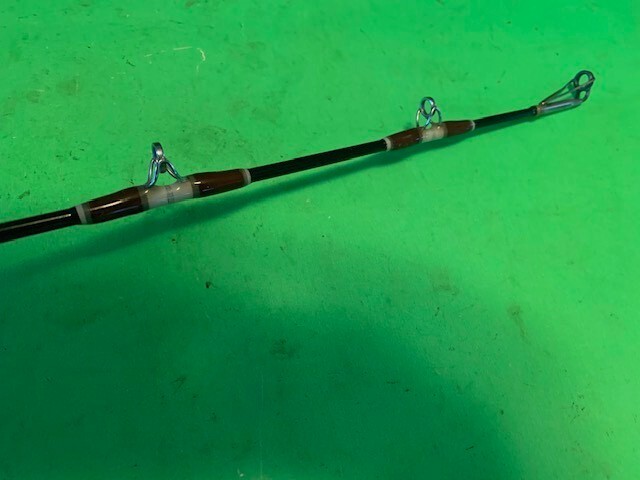 CUSTOM BUILT 7 FOOT 2 INCH 25 TO 60 POUND CLASS CONVENTIONAL FISHING ROD PERFECT