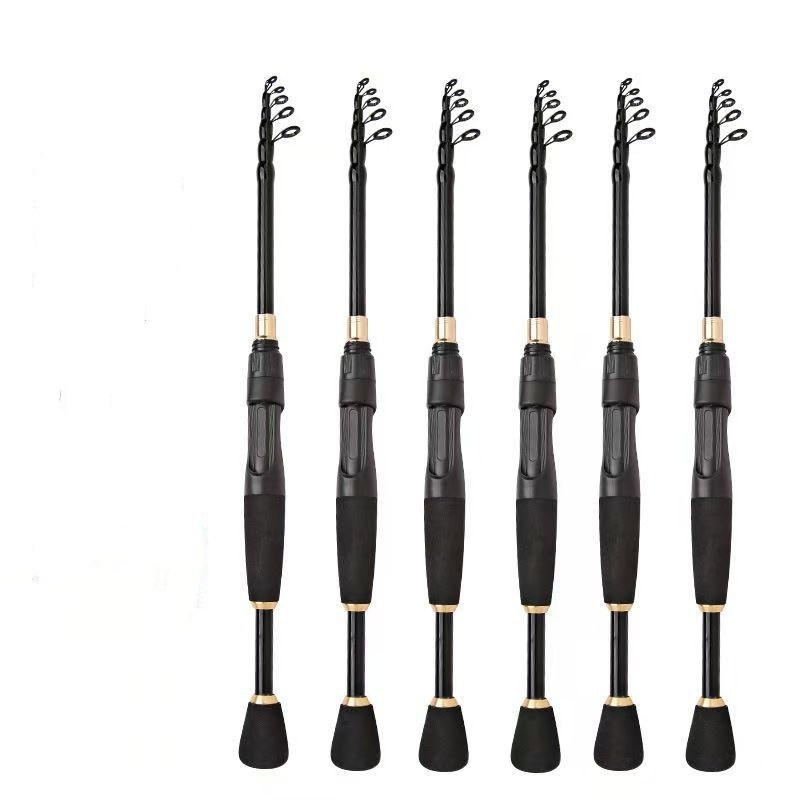 Ultra-Light Fishing Rod Carbon Fiber Spinning Casting Pole Handle Telescopic Sea