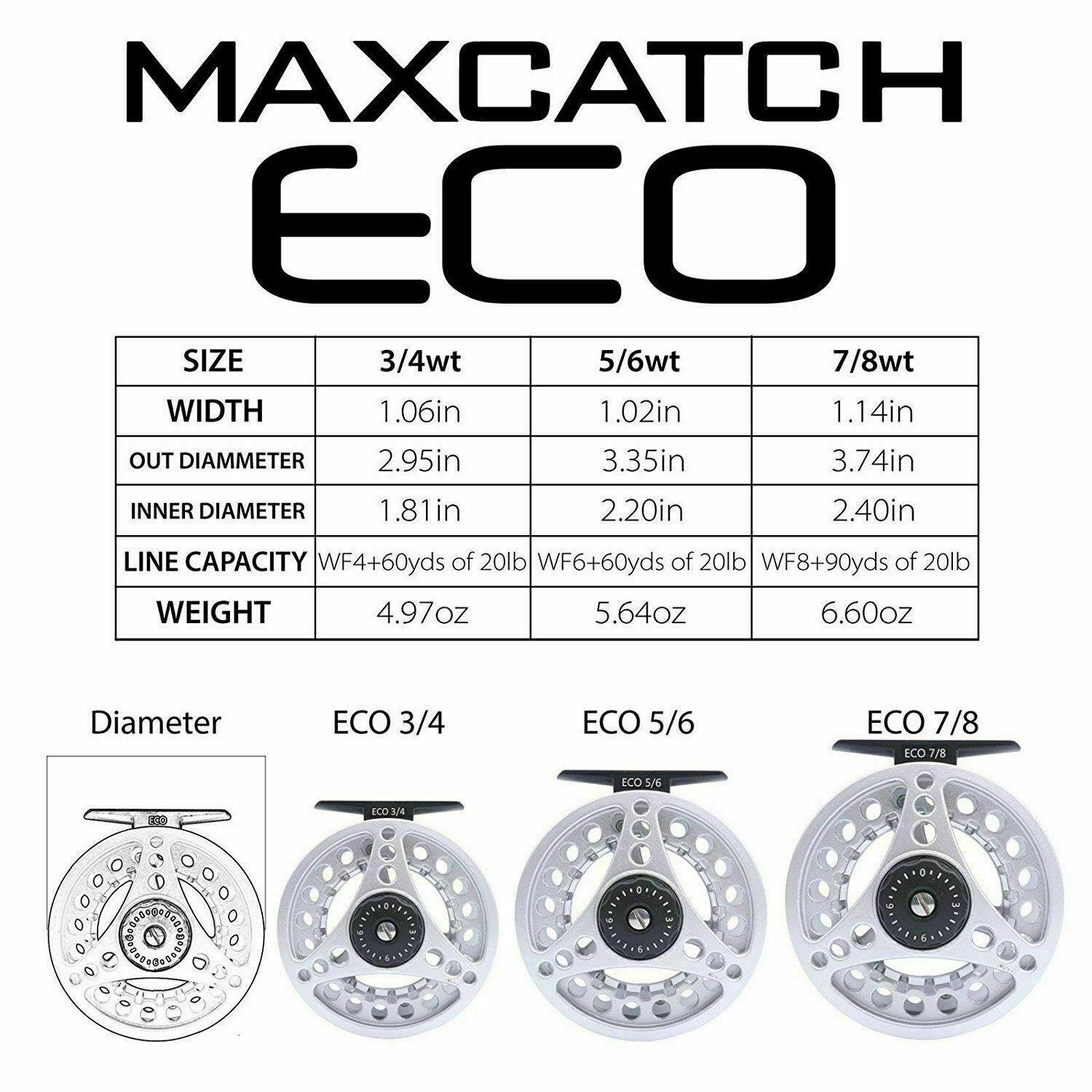 Extreme Fly Fishing Rod And ECO Fly Fishing Reel Combo #3/4/5/6/7/8 WT