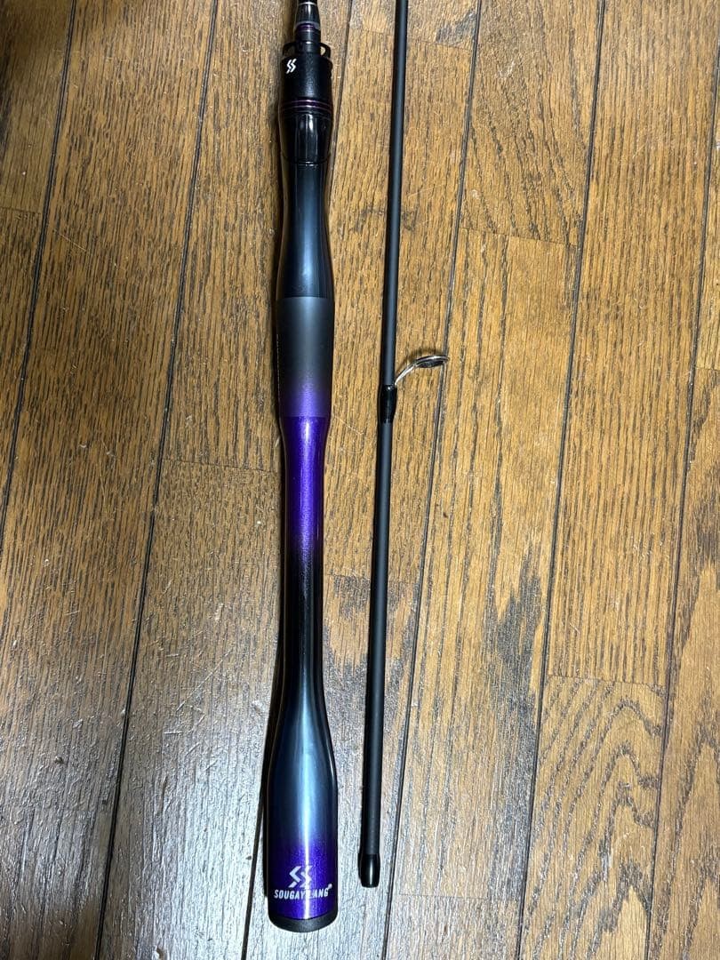 Bass Rod S602M 6ft 12lb Line Pencil Two-Piece Black/Purple New