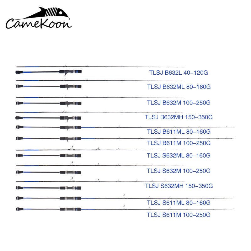 CAMEKOON 6’07”,6’23” Snakehead Bass Sea Fishing L M ML MH Power Slow Jigging Rod