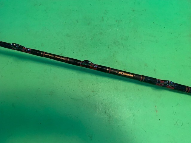 KUNNAN HOT RAIL SPIRALTECH GRAPHITE 5 FOOT 6 INCH 50 TO 130# RATED FISHING ROD