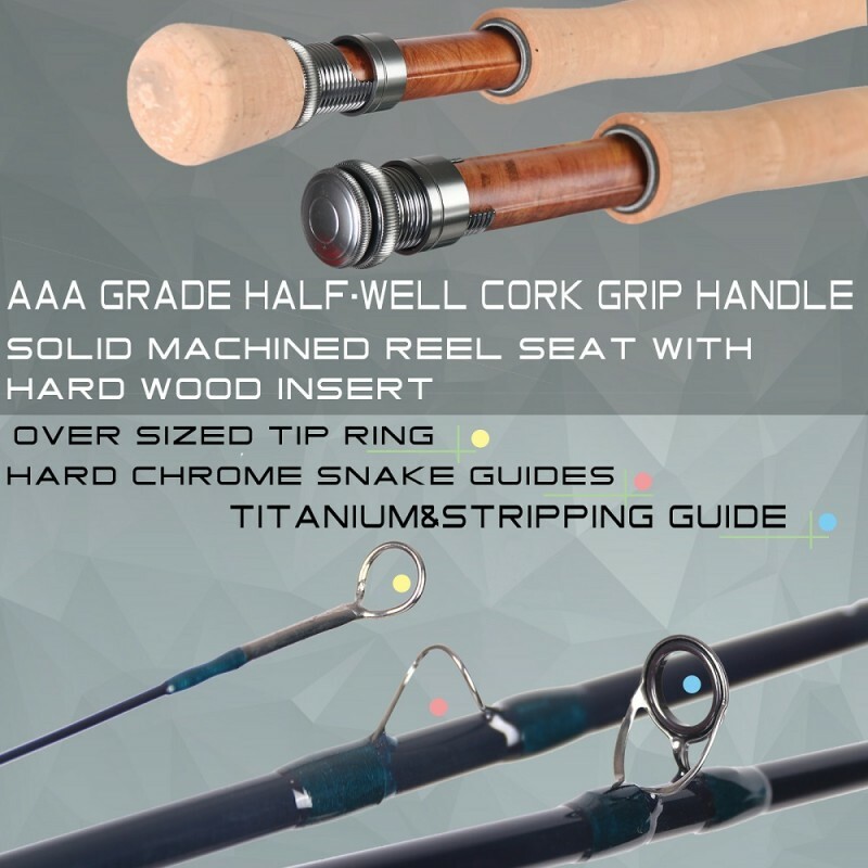V-traveller Fly Fishing Rod 5/6/7/8wt 9ft 7pcs IM10 Carbon fiber Travel Fly Rod