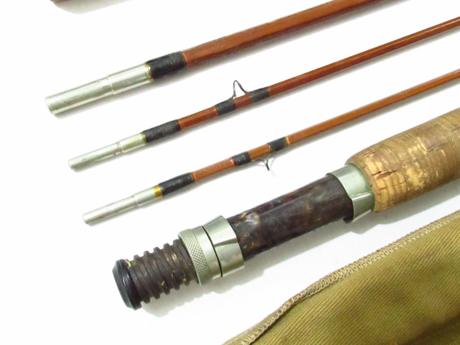 1930S USA HEDDON PETE’S FAVORITE 8′ 1/2 FT BAMBOO FLY ROD ALL ORIGINAL