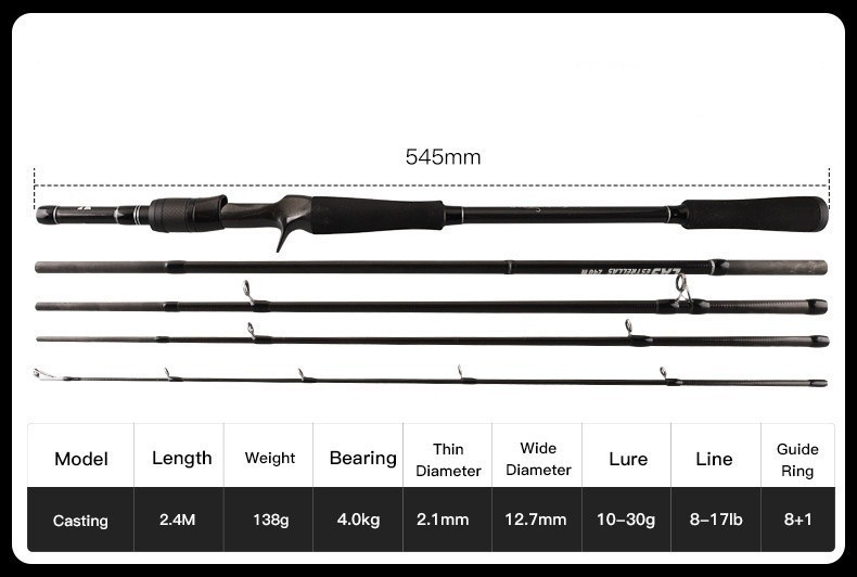 Fishing Rods Spinning Rod Casting Carbon Fiber Ultra-Light Lure Rod Sensitive