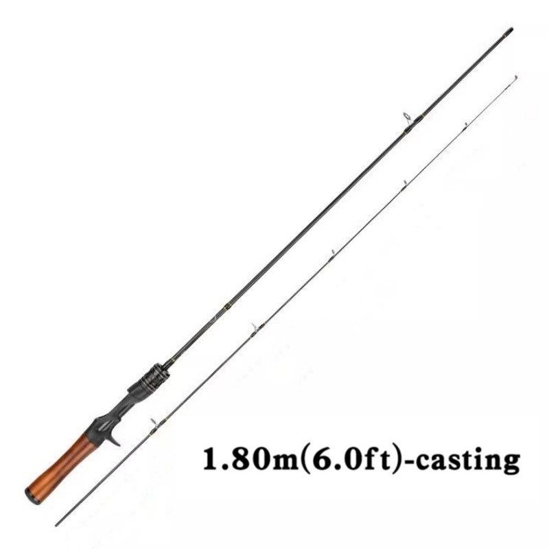 Lure Trout Fishing Rod Carbon Fiber Spinning/casting Rods Carp Poles 2 Sections