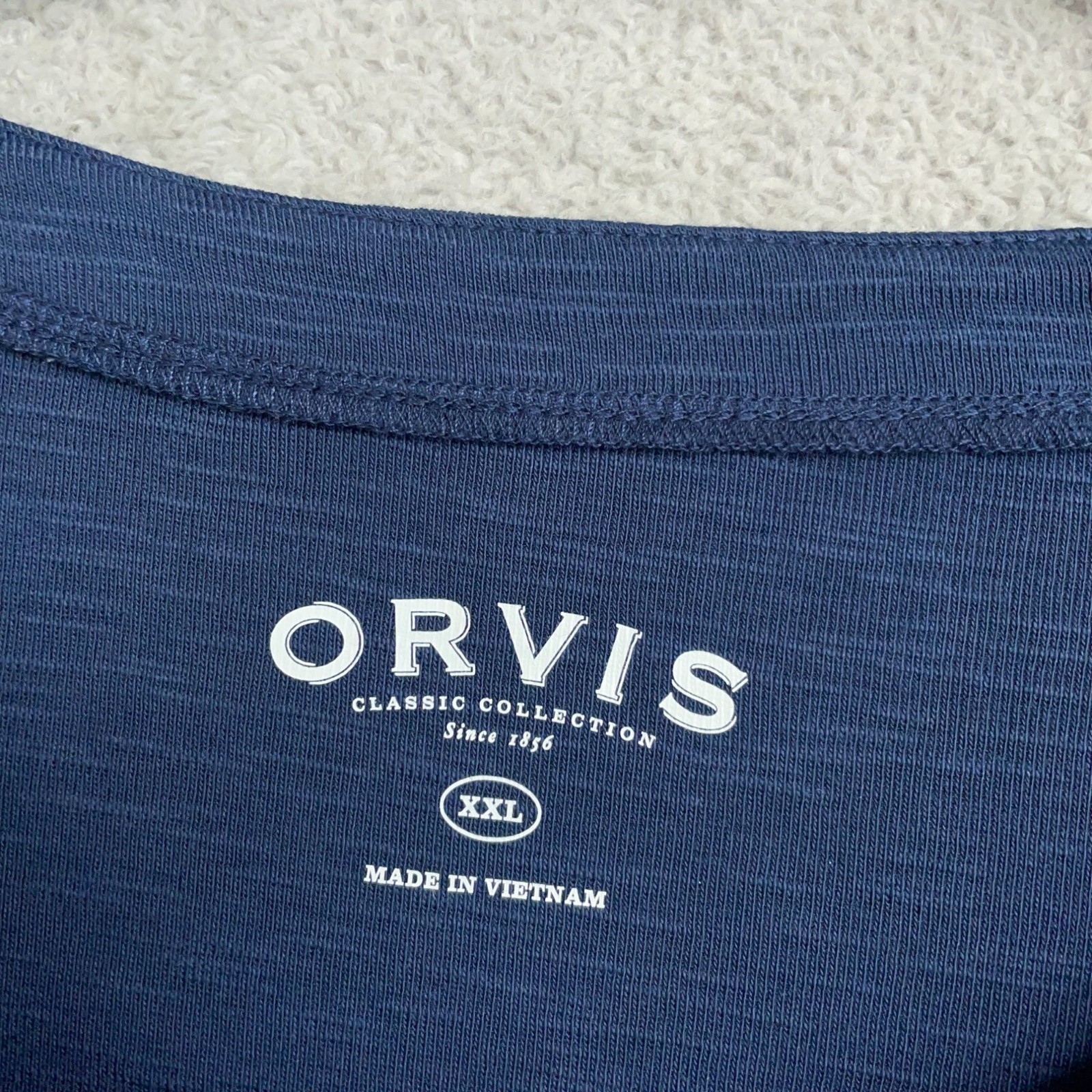 NWT Orvis Women’s XXL Navy Blue Pima Cotton Classic Fit Short T-Shirt P0608