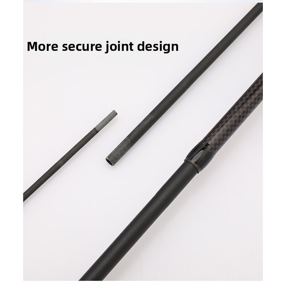 4 Piece Telescopic Carbon Fiber Fishing Rod with Triangular Grip Design