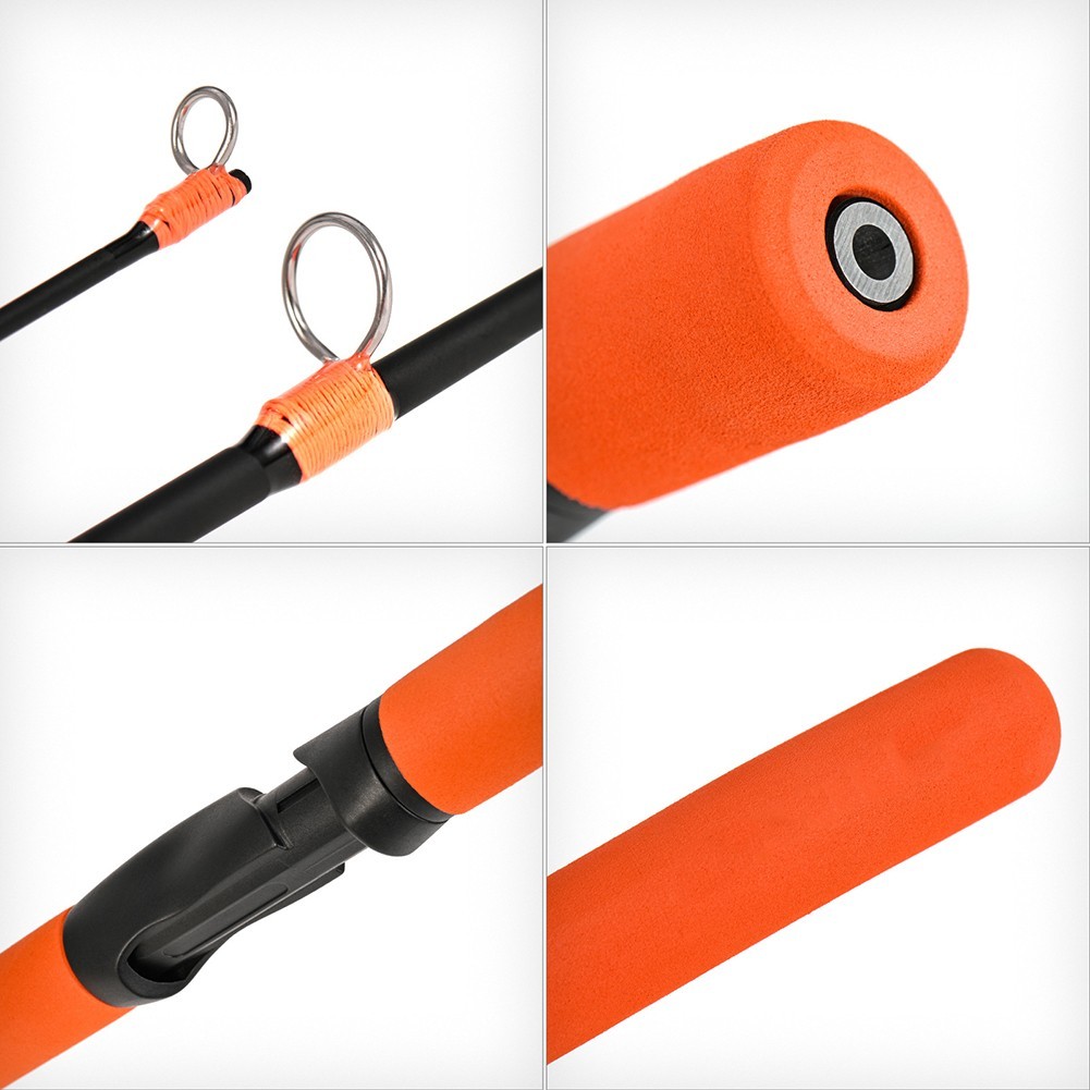 Portable Fishing Set Ice Fishing Rod Carbon Fiber Tip Fiberglass Tip Section
