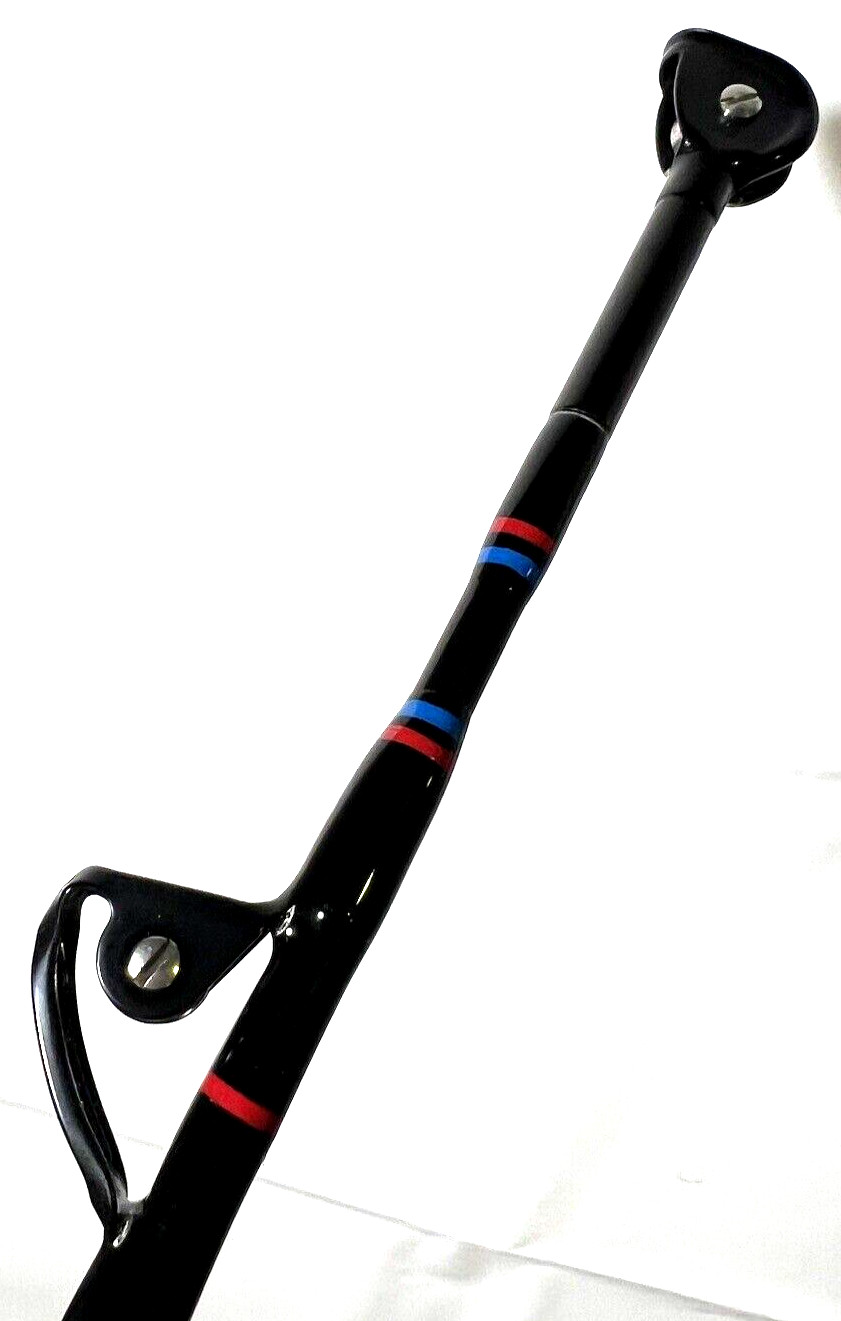 Seeker G 6463XXH-6 1/4 AR Black Steel Graphite 80-100Lb Roller G Fishing Rod USA