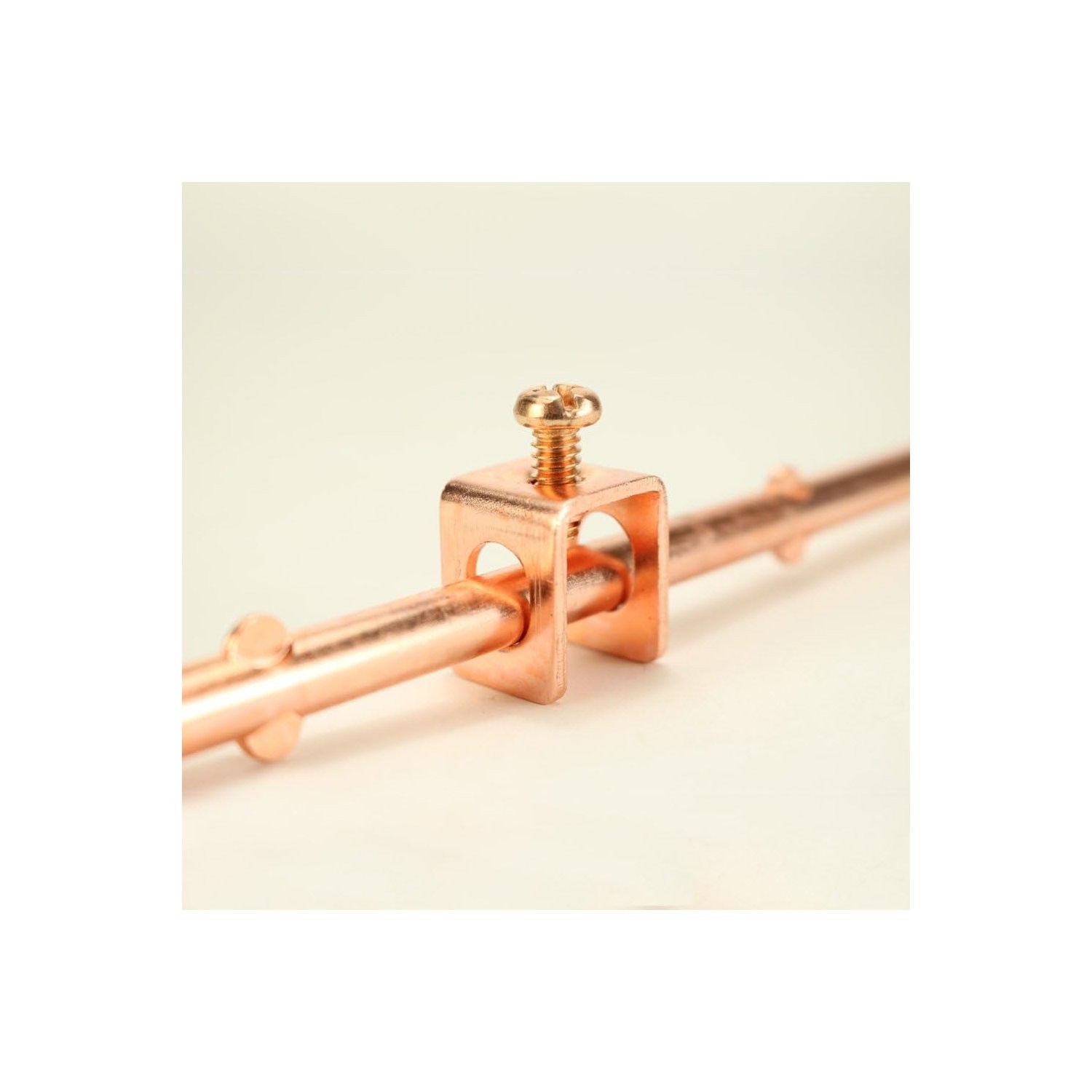 Copper Grounding Rod 4ft with Attached Clamp for Satellite Dishes and Generators
