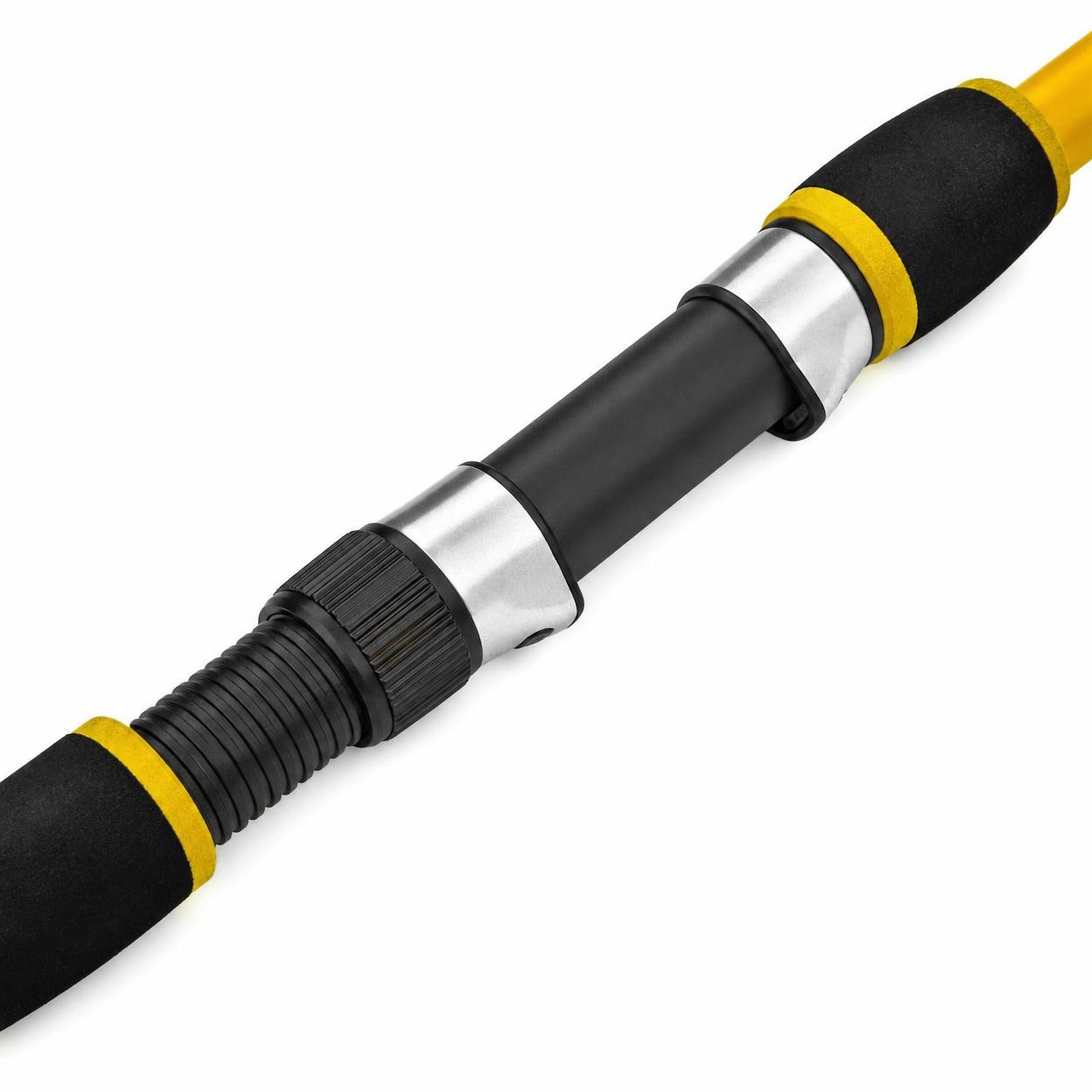 Telescopic Fishing Rod Set, 1.8m Fiberglass Saltwater Fishing Pole Kit,
