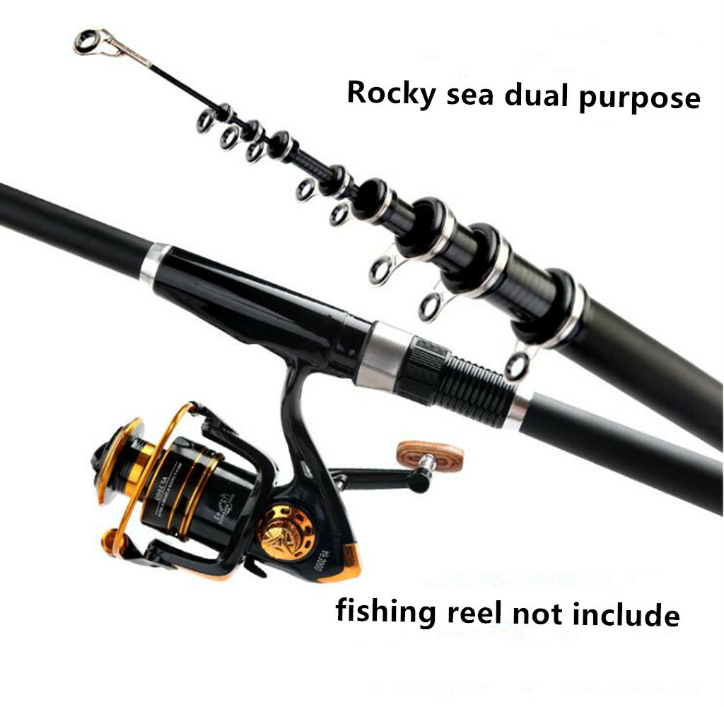 Fishing Rod Portable Rock 2.4m-6.0m Carp Rod Telescopic Sea Spinning Carbon Pole
