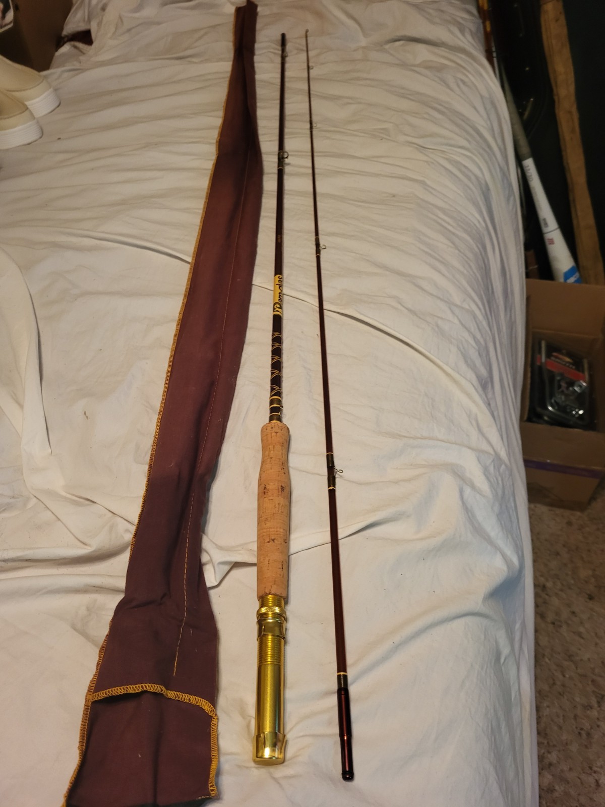 Ram-glas 2 Piece Fiberglass Fly Rod w/Sleeve 8FT 8WT Rod WT 4 oz. New