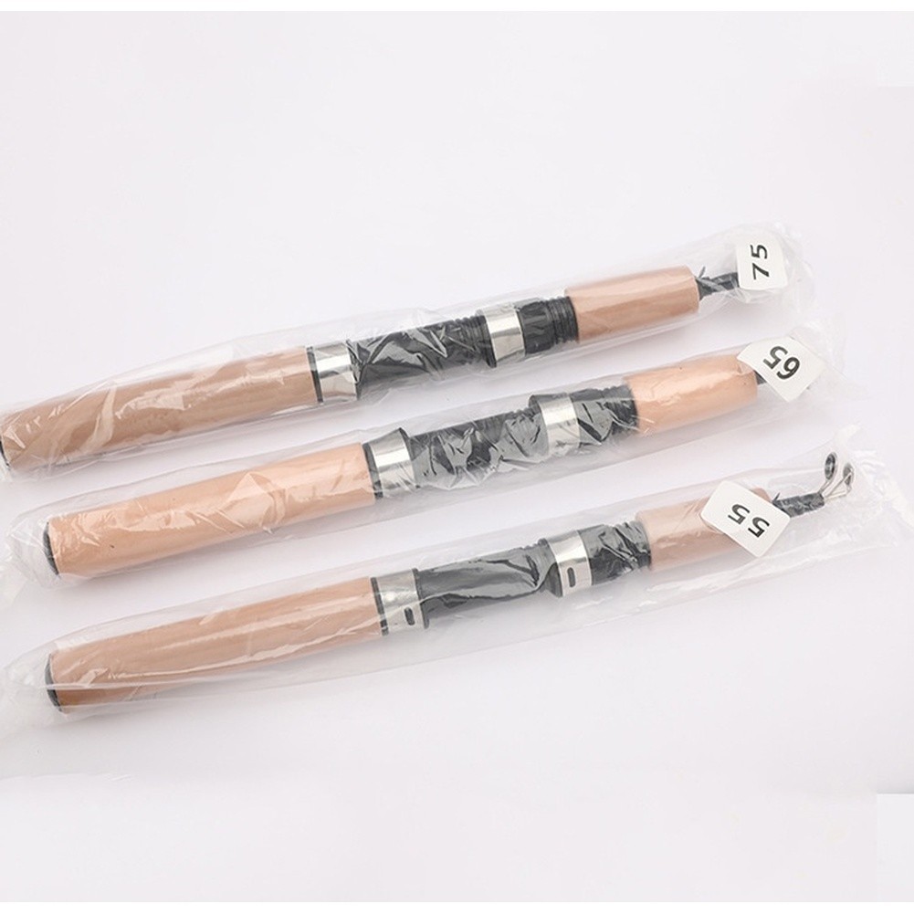 Telescopic Ice Fishing Pole 55cm 65cm 75cm Fiberglass with Grip Handle