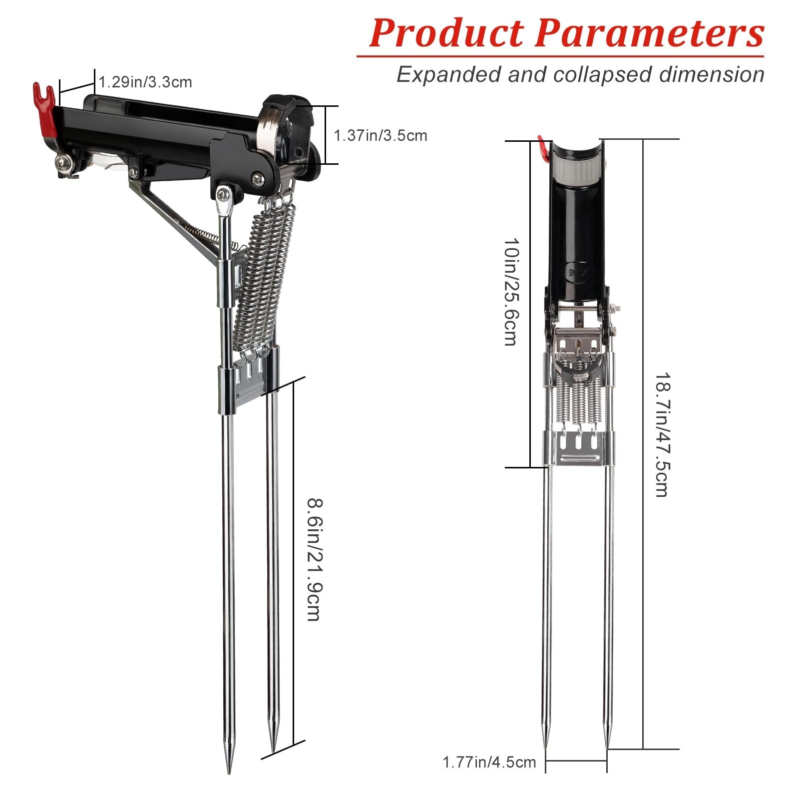 QualyQualy Fishing Rod Holders for Ground, High Sensitivity Spring Automatic …