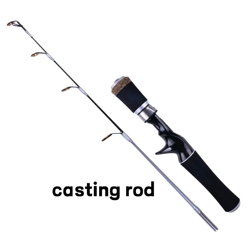 Ice Fishing Rod Carbon Fiber Fast Action Casting Spinning Travel Rod Carp 55cm
