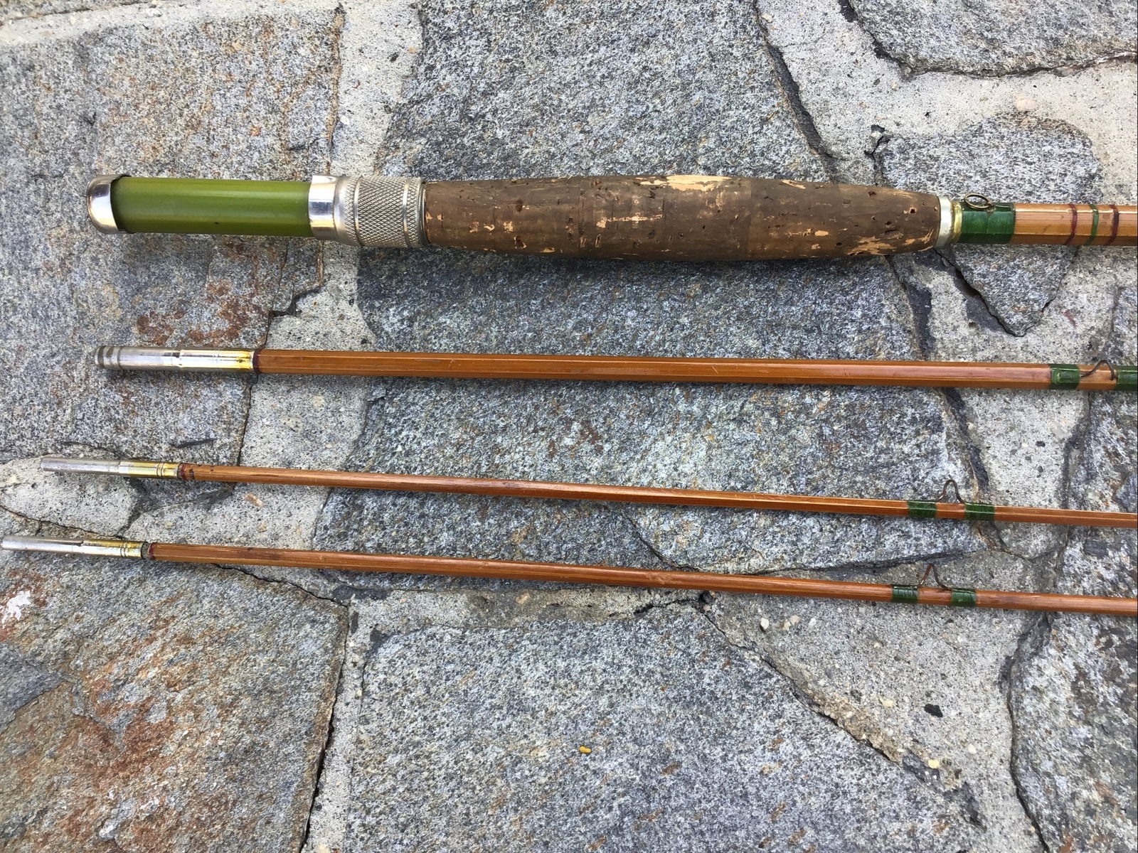 Montague TIMERLAKE 9’0” Split Bamboo Fly Rod XTRA TIP with GREEN REEL SEAT
