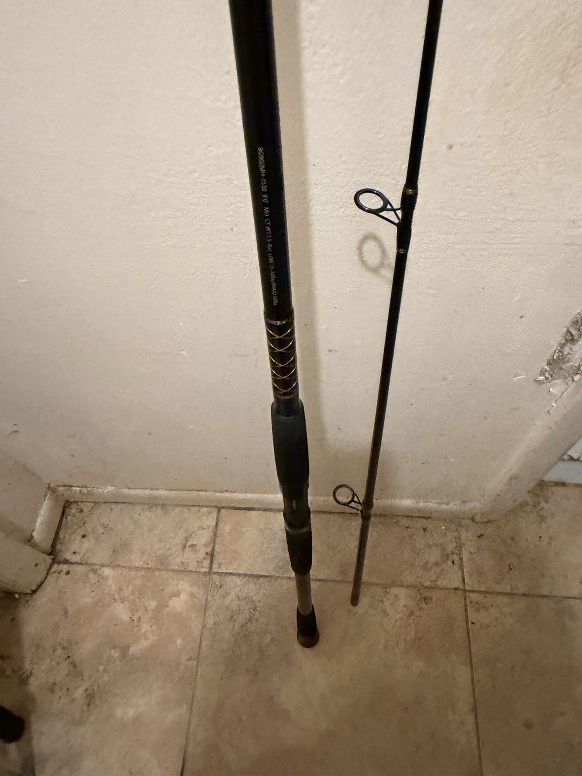 DAIWA BG SYSTEM SURF ROD 9′ 2 PC BG902MH-1530 15-30 LB MONO 50 LB BRAID